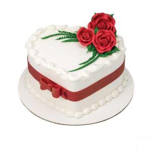 Heart Shaped Rose Cake