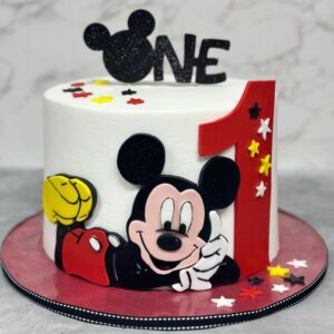 Mickey Mouse Welcome Fondant Cake